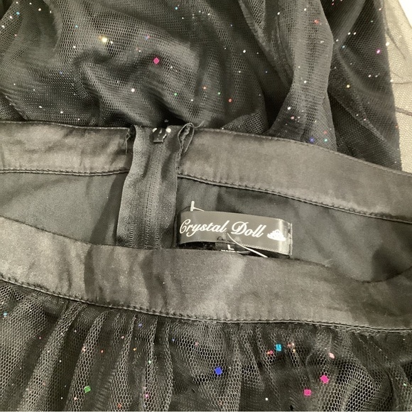 Crystal Doll Size Large Multi Color Shimmer Ruffle & Satin Waist Skirt. New - Picture 5 of 8